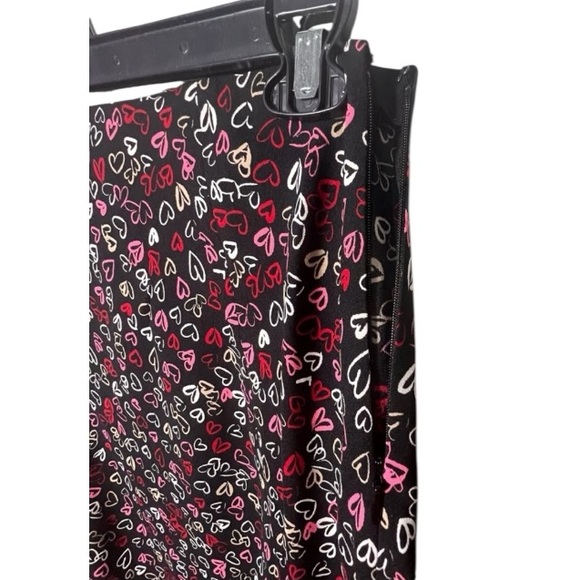 Loft silky midi heart skirt with slit - size 10P - Picture 6 of 11
